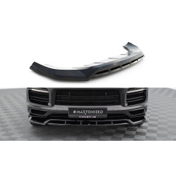 MAXTON DESIGN преден сплитер за Porsche Cayenne Sport Design Mk3, гланц черен
