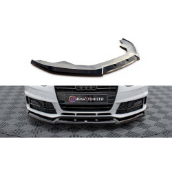 MAXTON DESIGN преден сплитер за Audi A4 Competition B8 Facelift, гланц черен, V1
