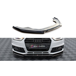 MAXTON DESIGN преден сплитер за Audi A4 Competition B8 Facelift, гланц черен, V2