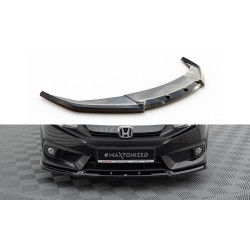 MAXTON DESIGN преден сплитер за Honda Civic Mk10, гланц черен, V1