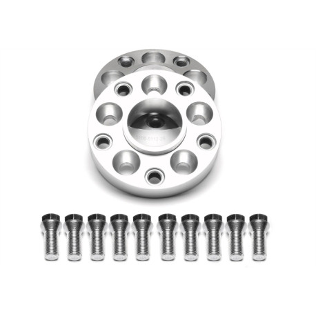 Фланец с променящи се отвори Комплект от 2 бр разширителни фланци RACES с хъб 5x100 към 5x112, ширина 25mm (57,1/66,6) | race-shop.bg