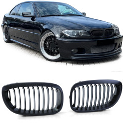 Спортна радиаторна решетка пасва BMW 3 Series E46 Coupe Convertible 03-07 (Matte)