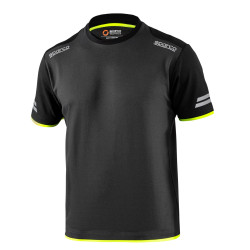 SPARCO Мъжка тениска - black/yellow