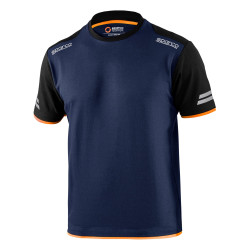 SPARCO Мъжка тениска - синьо/оранжево