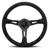 3 spoke steering wheel MOMO ULTRA Black 350mm, alcantara, Black Edition