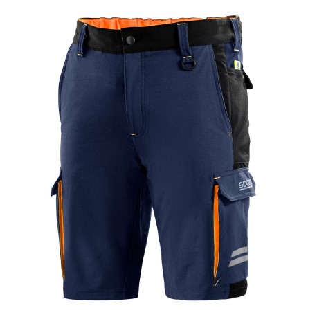 Оборудване за механици SPARCO Къси панталони мъжки синьо/оранжево | race-shop.bg