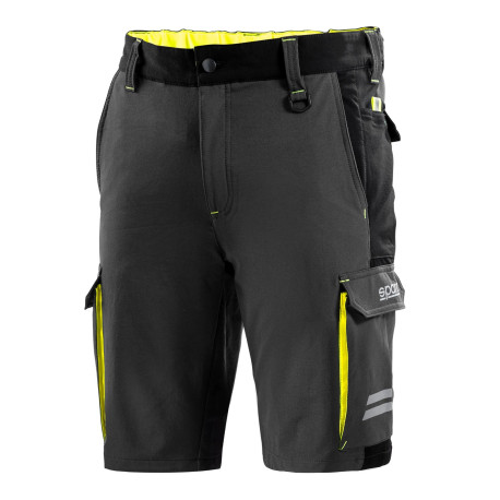 Оборудване за механици SPARCO Къси панталони мъжки сиво/жълто | race-shop.bg