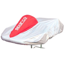 SPARCO Kart Cover silver/red