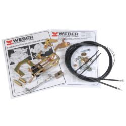 WEBER DCOE twin cable throttle linkage set for bottom mount LP4000 (2 x throttle cables)