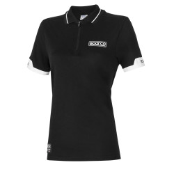 SPARCO тениска с цип MY2024 за жени - черна