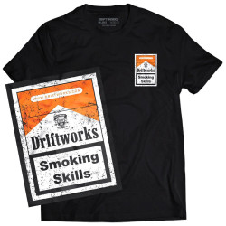 Driftworks Тениска "Smoking skills" патина - черна