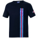Тениска SPARCO MARTINI RACING Stripes, черен