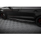 Бодикит и визуални аксесоари MAXTON DESIGN дифузьори за прагове на Audi RS3 Sedan 8V Facelift, черно-червен + гланцови клапи, V1 | race-shop.bg