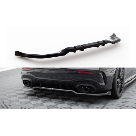 Бодикит и визуални аксесоари MAXTON DESIGN централен заден сплитер за Mercedes-AMG A35 Hatchback W177 (с вертикални ленти), гланц черен | race-shop.bg