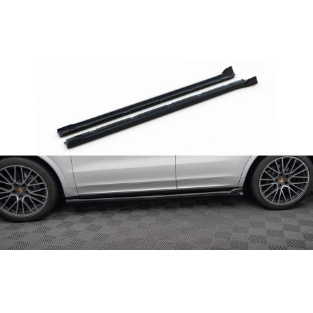 Бодикит и визуални аксесоари MAXTON DESIGN дифузьори за прагове на Porsche Cayenne Coupe Mk3, гланц черен | race-shop.bg