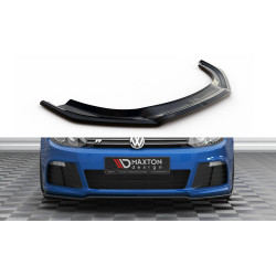 MAXTON DESIGN преден сплитер за Volkswagen Golf R Mk6, гланц черен, V2