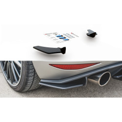 MAXTON DESIGN Racing Durability задни странични сплитери за VW Golf 7 GTI, черно-червен, V1