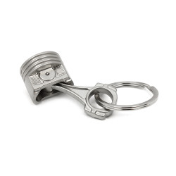 Piston metal keychain - silver