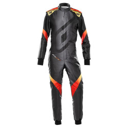FIA race child suit OMP KS-X ART, черно/жълто/червено