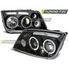 HEADLIGHTS ANGEL EYES BLACK fits VW BORA 09.98-07.05