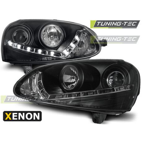 Осветление XENON ФАРОВЕ DAYLIGHT ЧЕРНИ за VW GOLF 5 03-08 | race-shop.bg