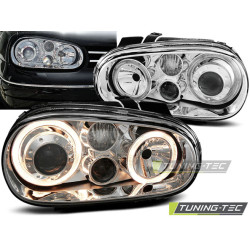 ФАРОВЕ АНГЕЛСКИ ОЧИ CHROME за VW GOLF 4 09.97-09.03