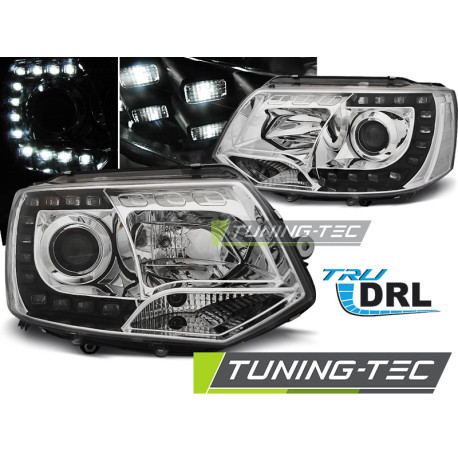 Осветление ФАРОВЕ TRUE DRL CHROME за VW T5 2010-2015 | race-shop.bg