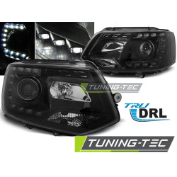 ФАРОВЕ TRUE DRL ЧЕРНИ за VW T5 2010-2015