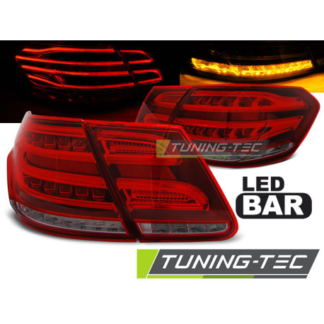 Осветление TUNING-TEC LED стопове за MERCEDES W212 E-KLASA 09-13 (с крушки, P21, без хомологация), червено-опушен | race-shop.bg