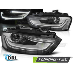 ФАРОВЕ TRUE DRL ЧЕРНИ за AUDI A4 B8 12-15
