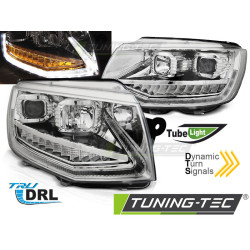 ФАРОВЕ TUBE LIGHT DRL CHROME SEQ за VW T6 15-19