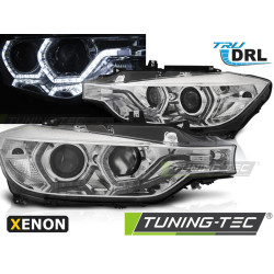 XENON ФАРОВЕ АНГЕЛСКИ ОЧИ LED DRL CHROME за BMW F30/F31 10.11 - 05.15