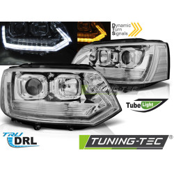 ФАРОВЕ TUBE LIGHT T6 LOOK CHROME за VW T5 2010-2015