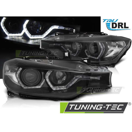 Осветление ФАРОВЕ АНГЕЛСКИ ОЧИ LED DRL ЧЕРНИ за BMW F30/F31 LCI 15-18 | race-shop.bg