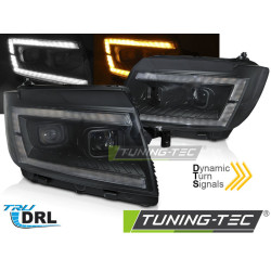 ФАР TUBE LIGHT ЧЕРНИ DRL SEQ за VW CRAFTER II 2017-