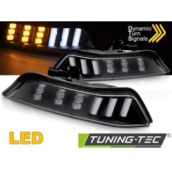 ПРЕДНИ МИГАЧИ ЧЕРНИ LED SEQ за FORD MUSTANG 15-17