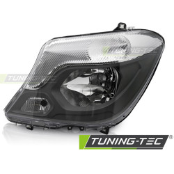 TUNING-TEC фар за MERCEDES SPRINTER W906 13-18 (H7, TYC), черен, ляв