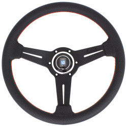 Спортен волан с 3 спици Nardi Classic ND33, 330мм, кожа, отстъп 25мм, черен