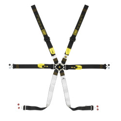 FIA 6 точкови предпазни колани OMP ONE 2 ENDURANCE Pull down, черен