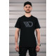 Мъжка тениска MAXTON Design, черна със сиво лого