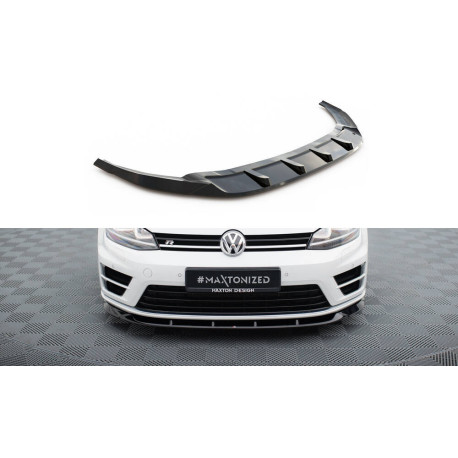 Бодикит и визуални аксесоари MAXTON DESIGN преден сплитер за Volkswagen Golf R / R-Line Mk7, гланц черен, V6 | race-shop.bg
