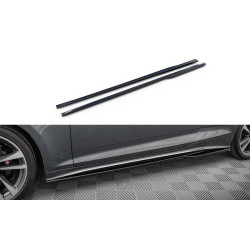 MAXTON DESIGN дифузьори за прагове на Audi S5 Coupe / A5 S-Line Coupe F5 Facelift, гланц черен