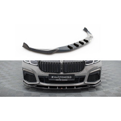 MAXTON DESIGN преден сплитер за BMW 7 G11 M-Pack Facelift, гланц черен, V5