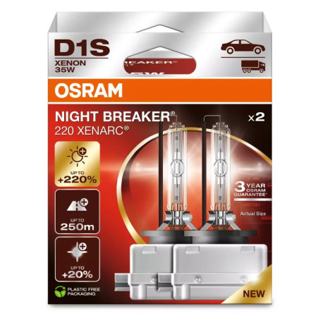 Крушки и ксенонови светлини Osram ксенонови крушки XENARC NIGHT BREAKER 220 D1S (2 бр.) | race-shop.bg