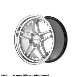 STROM DS-05 wheel 18x9 5x100 73.1 ET35, Hyper Silver / Polished Dish