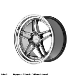 STROM DS-05 wheel 18x9 5x100 73.1 ET35, Hyper черен / Polished Dish