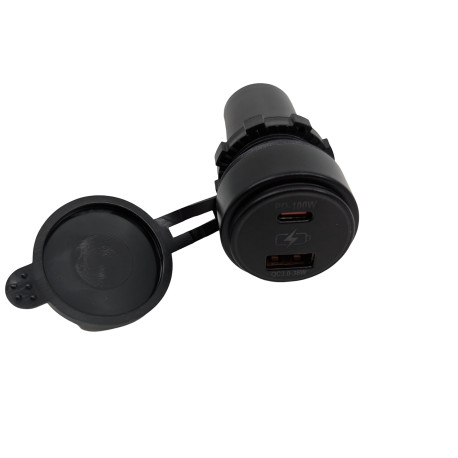 Други продукти RACES 100W Type-C/ 36W Type-A car зарядно с капак | race-shop.bg