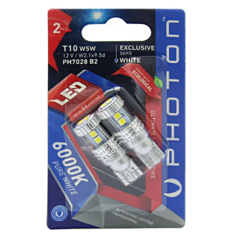 Крушки и ксенонови светлини PHOTON LED EXCLUSIVE SERIES W5W крушка 12-24V 5W W2.1×9.5d CAN (2 бр.) | race-shop.bg