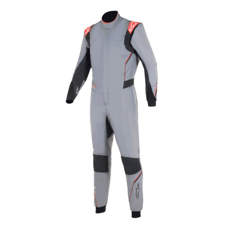 Гащеризони Alpinestars FIA race гащеризон Hypertech V3, Mid Gray/Black/Red Fluo | race-shop.bg