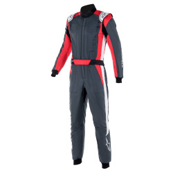 FIA състезателен гащеризон ALPINESTARS GP Pro Comp V2, сив/червен/бял